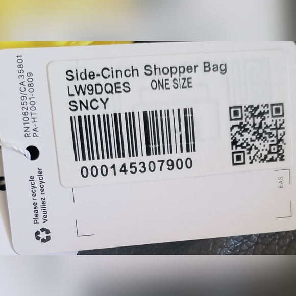 Lululemon Side-Cinch Shopper Bag Stunning Bright Yellow Durable Easy 2 Clean NWT - Picture 11 of 13